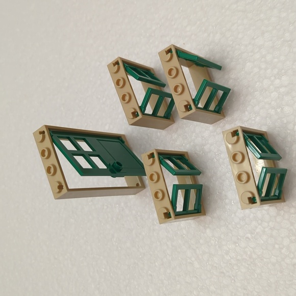 Lego Door , 4 windows and frames - Picture 2 of 4
